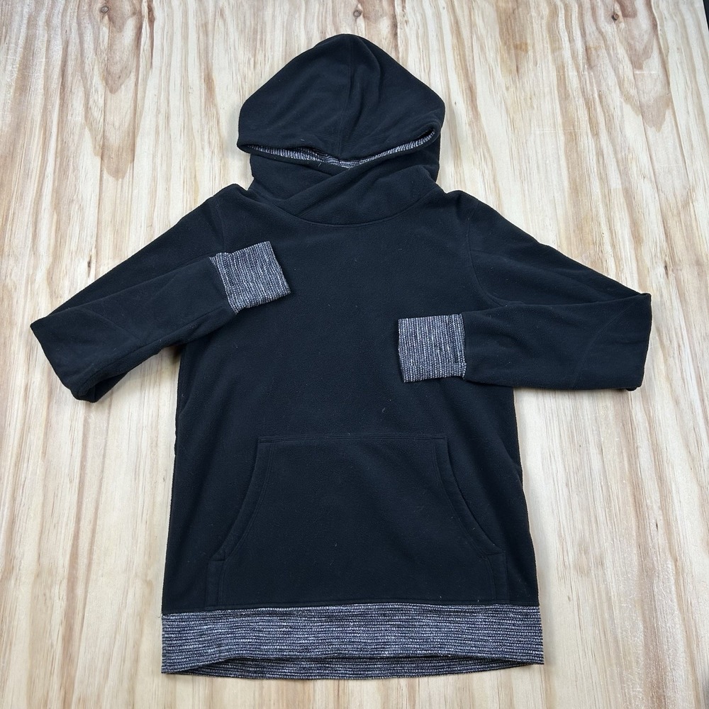 Lululemon Runaway Fleece Women's 6 Black Gray Contrast Pullover Athletic